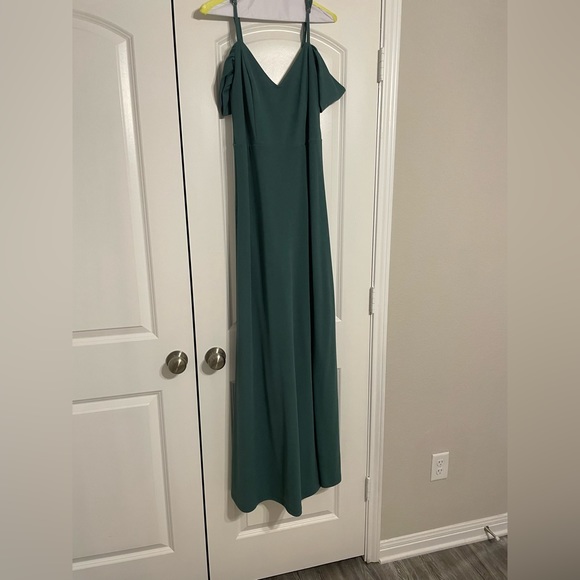 Birdy Grey Dev Crepe Bridesmaid Dress in Sea Glass - Picture 2 of 4